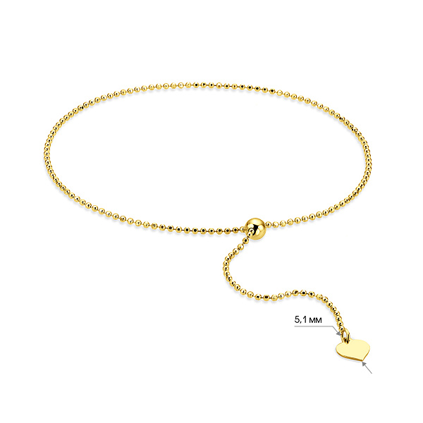 Браслет из желтого золота без камней (арт. 326214/1ж) – изображение 2