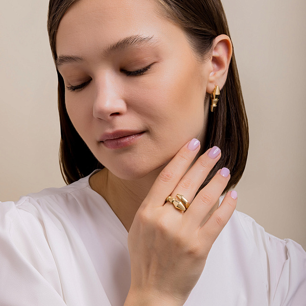 Серьги из желтого золота (арт. 109220жм) – изображение 3