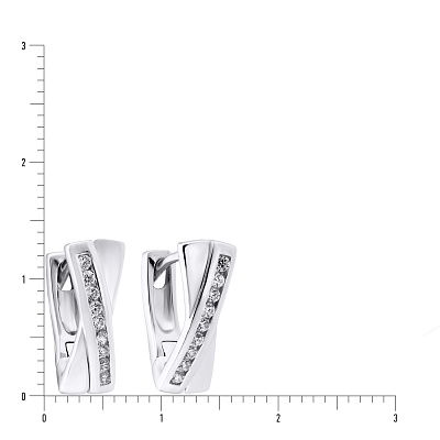 Срібні сережки з фіанітами (арт. 7502/3278)