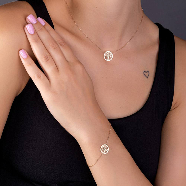 Золотое колье Дерево жизни (арт. 370091) – изображение 4