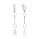 Сережки-підвіски з білого золота (арт. 104167б) – зображення 1