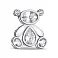 Серебряная брошь Мишка с фианитами (арт. 7505/206) – изображение 1
