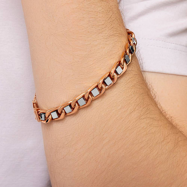 Золотой браслет с родированием (арт. 326481/2р) – изображение 2