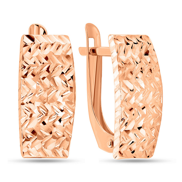 Сережки золоті з алмазною гранню (арт. 121609) – зображення 1