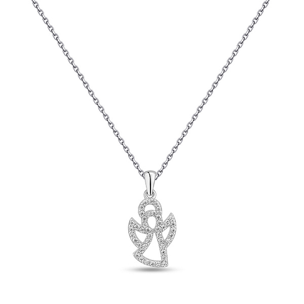 Серебряное колье Ангел с фианитами (арт. 7507/2096) – изображение 1