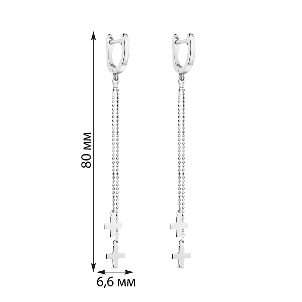 Длинные серьги из серебра (арт. 7502/4857) – изображение 2