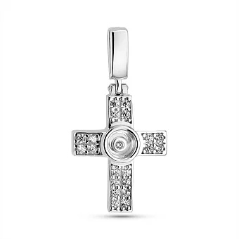 Золотий хрестик з фіанітами (арт. 423636б)