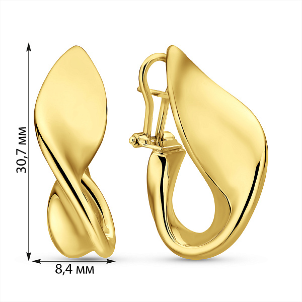 Золотые серьги Francelli (арт. 1091859ж) – изображение 4