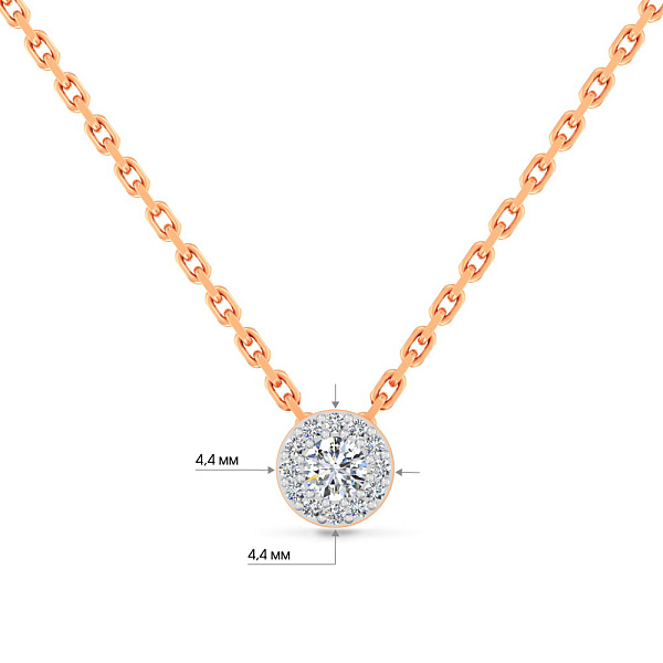 Золотое колье с бриллиантами (арт. Ц011668010) – изображение 2