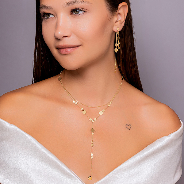 Серьги из желтого золота с подвесками (арт. 1092075ж) – изображение 3