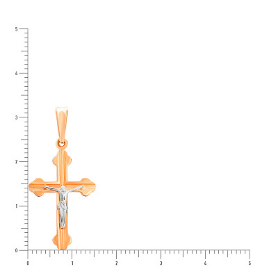 Крестик из красного золота «Надежда на Господа» (арт. 501356)