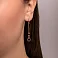 Длинные серьги из красного золота с ониксом (арт. 1101199о) – изображение 3