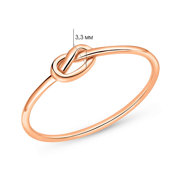 Каблучка "Вузлик" з золота  (арт. 140989) – зображення 4