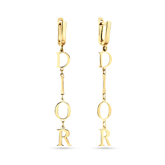 Серьги-подвески из желтого золота (арт. 107890ж)