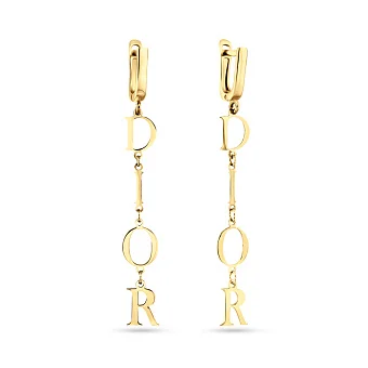 Сережки-підвіски з жовтого золота (арт. 107890ж)