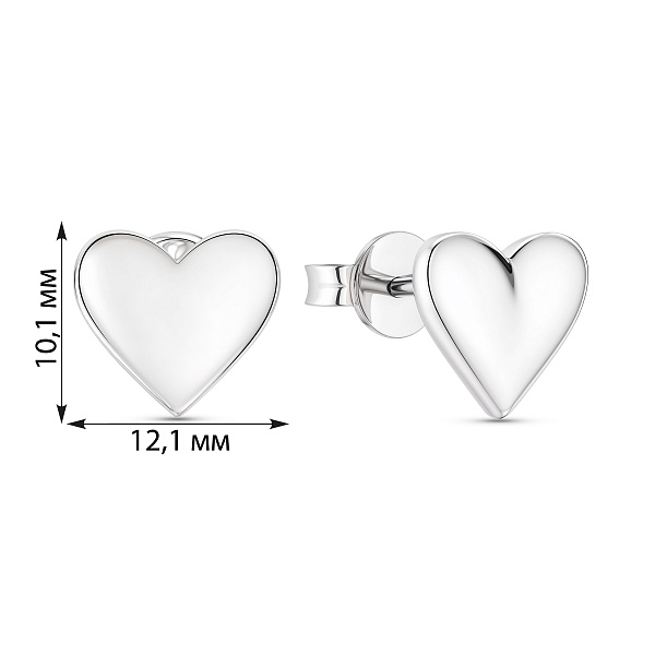 Серьги-пусеты из серебра без камней (арт. 7518/521308) – изображение 2