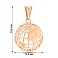 Золотий кулон Світ без каменів (арт. 424922/2) – зображення 3