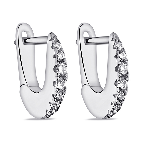Серьги из серебра с фианитами (арт. 7502/9799) – изображение 1