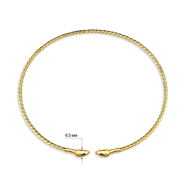 Серебряное колье с альпинитами и фианитами (арт. 7507/2187жаз) – изображение 2