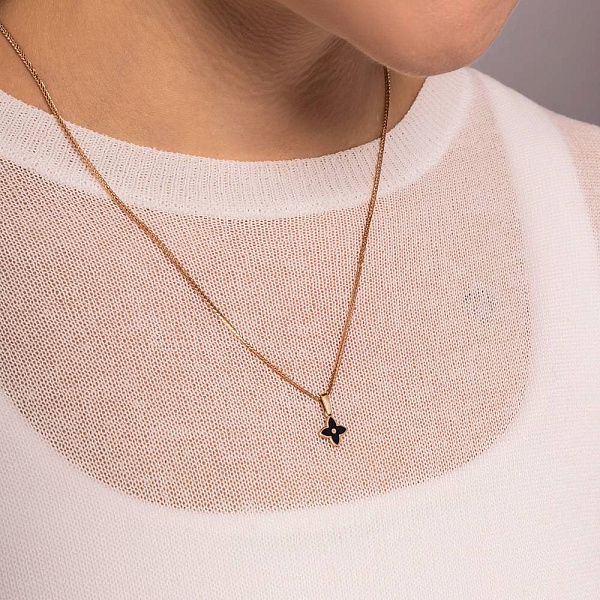 Кулон из красного золота с эмалью (арт. 130967Деч) – изображение 3