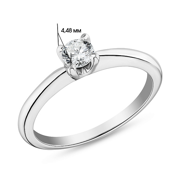 Золотое помолвочное кольцо с бриллиантом (арт. К341228020б) – изображение 3