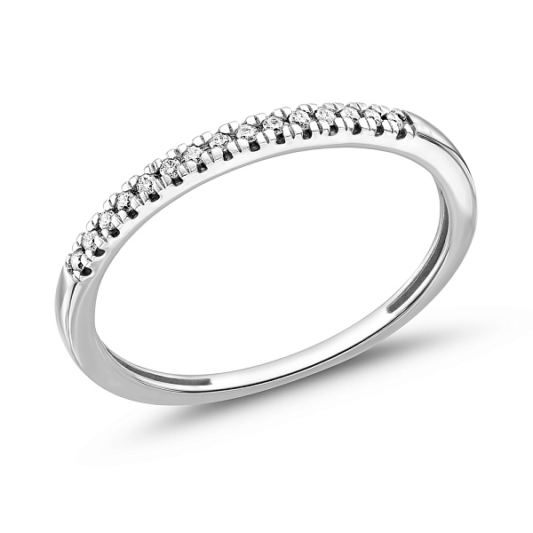 Золотое кольцо с дорожкой из бриллиантов (арт. К011123005б) – изображение 1