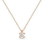 Фото Колье из красного золота с бриллиантом (арт. Ц011165020)