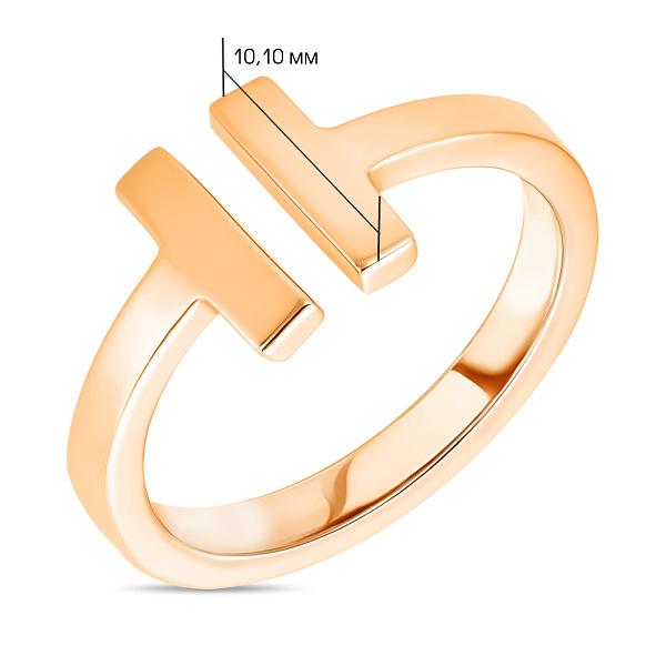Каблучка з червоного золота (арт. 154282) – зображення 2
