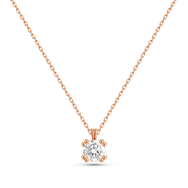 Кольє з червоного золота з діамантом (арт. Ц011165020) – зображення 1