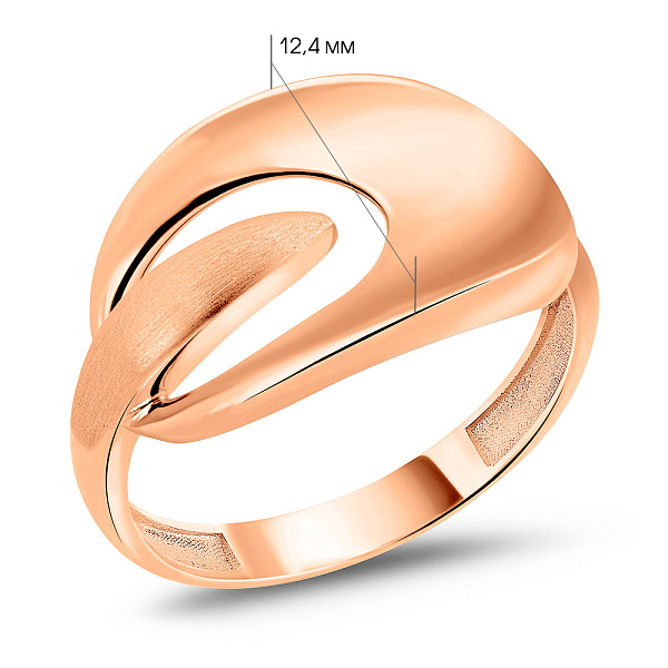 Каблучка з червоного золота (арт. 156609м) – зображення 3
