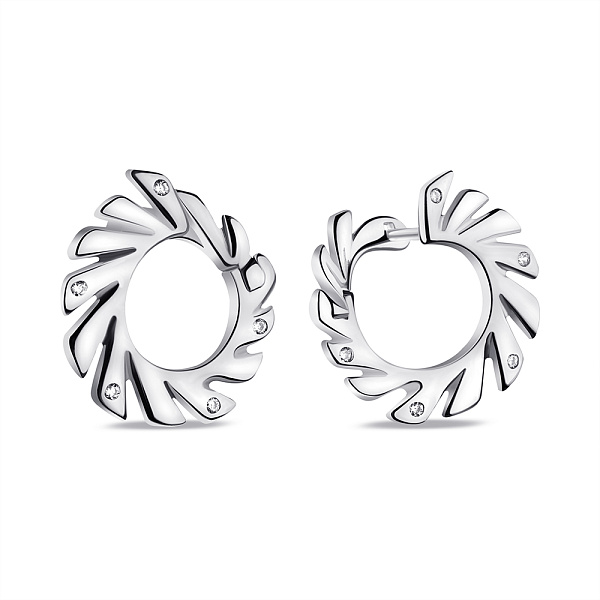 Серебряные серьги с фианитами (арт. 7502/9622) – изображение 1