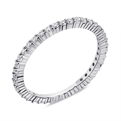Срібна каблучка з доріжкою з фіанітів (арт. 7501/6275)