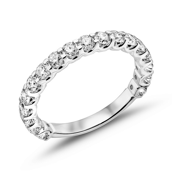 Золотое кольцо с дорожкой из бриллиантов (арт. К341417100б) – изображение 1