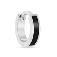 Фото Одиночная серьга из белого золота с эмалью (арт. 110653бчЯ)