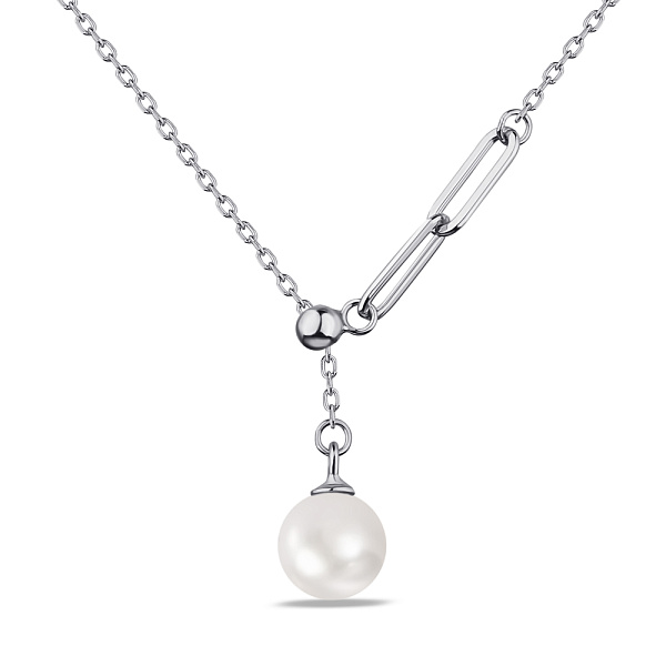 Серебряное колье с жемчугом (арт. 7507/2134жб) – изображение 1
