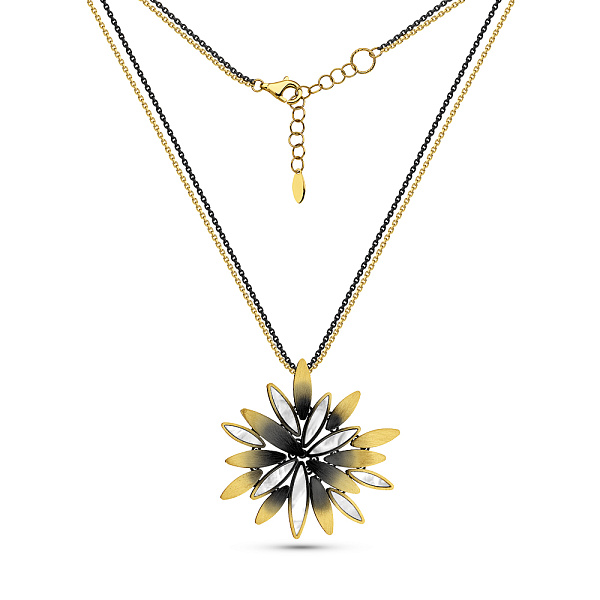 Золотое колье с перламутром Francelli (арт. 352913жчп) – изображение 2