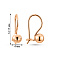 Серьги из красного золота (арт. 1101340) – изображение 2