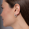 Серьги-кольца из белого золота (арт. 105164/10б) – изображение 3