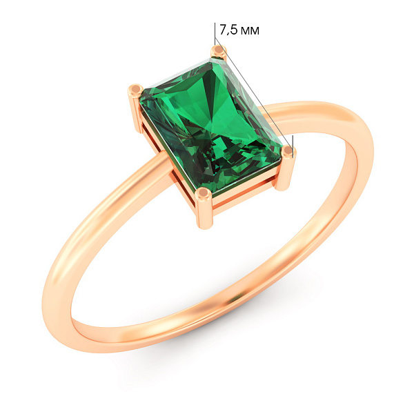 Золота каблучка з кварцом (арт. 141231Пз) – зображення 4