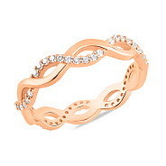 Фото Кольцо из красного золота с фианитами (арт. 1110098101)