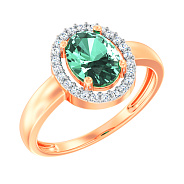 Золота каблучка з кварцом (арт. 141153Псз)