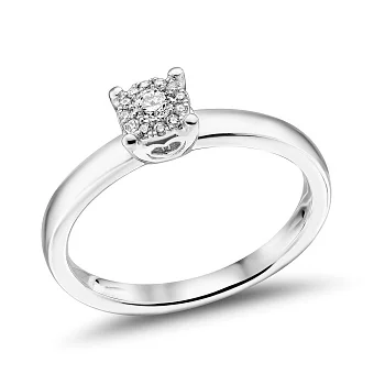 Каблучка з білого золота з діамантами (арт. К341514010б)