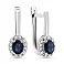 Серьги из белого золота с сапфиром и бриллиантами (арт. С011785бс) – изображение 1