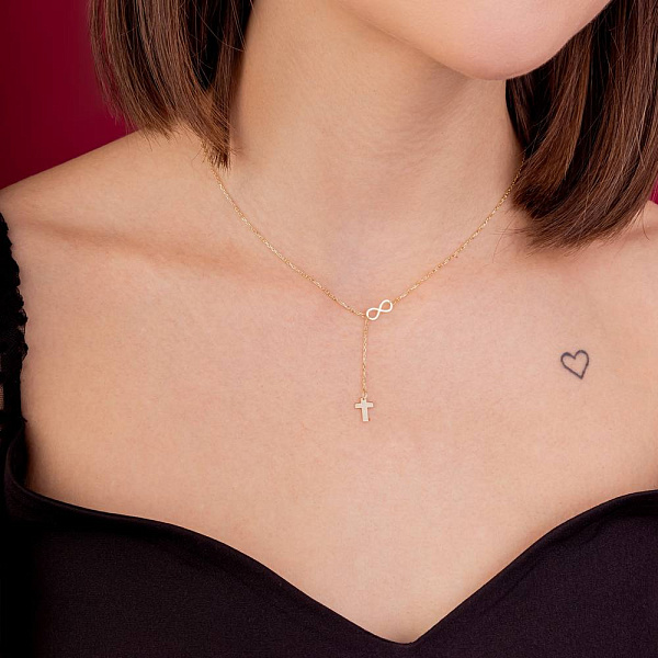 Золотое колье с подвеской (арт. 352488) – изображение 3