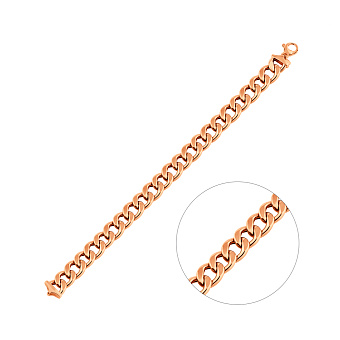 Широкий браслет из красного золота плетения Панцирное (арт. 326433)