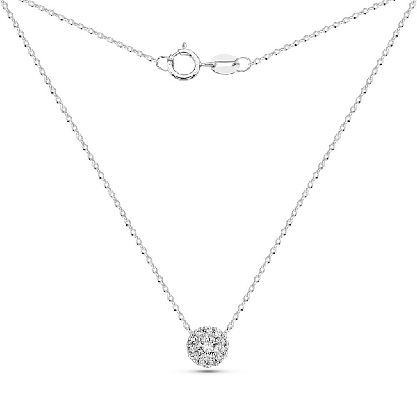 Кольє з білого золота з діамантами (арт. Ц341639015б) – зображення 2