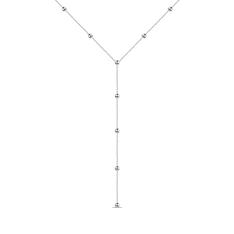 Фото Серебряное колье-галстук с шариками (арт. 7507/2241)