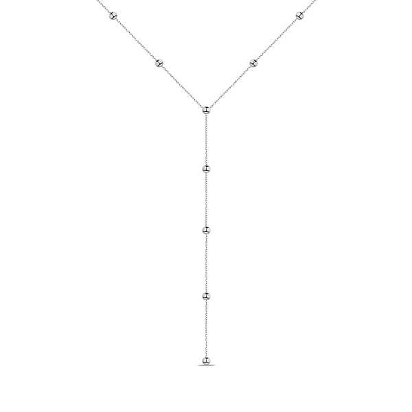 Серебряное колье-галстук с шариками (арт. 7507/2241) – изображение 1