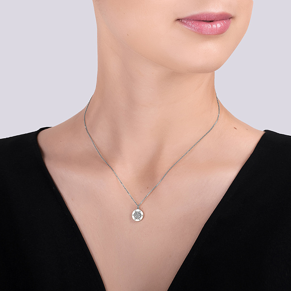 Золотое колье с фианитами (арт. 351220б) – изображение 3