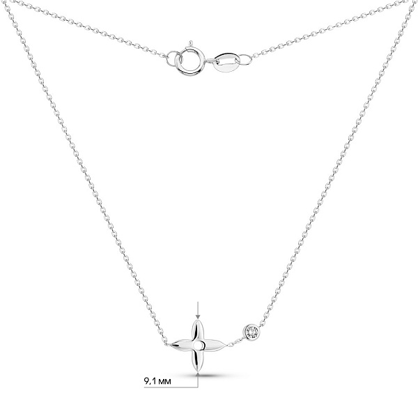 Колье из белого золота с бриллиантами (арт. Ц341563005б) – изображение 3